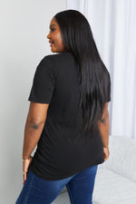 mineB Full Size Graphic Round Neck Tee Shirt - SHE BADDY© ONLINE WOMEN FASHION & CLOTHING STORE