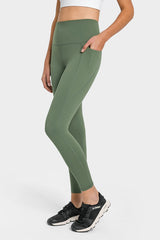 High Waist Ankle-Length Yoga Leggings with Pockets - SHE BADDY© ONLINE WOMEN FASHION & CLOTHING STORE