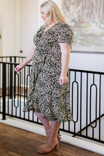 Plus Size Leopard Print Ruffled Midi Dress - SHE BADDY© ONLINE WOMEN FASHION & CLOTHING STORE