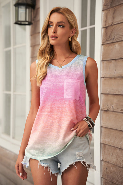 Gradient Pocket Tank - SHE BADDY© ONLINE WOMEN FASHION & CLOTHING STORE