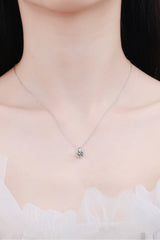 Minimalist 925 Sterling Silver Moissanite Pendant Necklace - SHE BADDY© ONLINE WOMEN FASHION & CLOTHING STORE