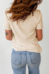 Graphic Cuffed Short Sleeve Crewneck Tee - SHE BADDY© ONLINE WOMEN FASHION & CLOTHING STORE