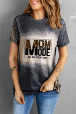 Graphic Leopard Round Neck Tee Shirt - SHE BADDY© ONLINE WOMEN FASHION & CLOTHING STORE