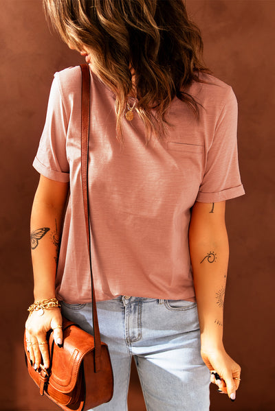 Just For You Cuffed Sleeve T-Shirt - SHE BADDY© ONLINE WOMEN FASHION & CLOTHING STORE