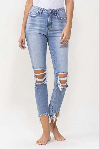 Lovervet Full Size Courtney Super High Rise Kick Flare Jeans - SHE BADDY© ONLINE WOMEN FASHION & CLOTHING STORE