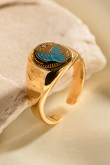 Butterfly Pattern Stainless Steel Open Ring - SHE BADDY© ONLINE WOMEN FASHION & CLOTHING STORE