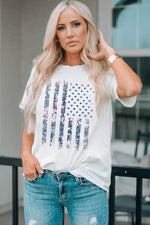 Stars and Stripes Graphic Tee - SHE BADDY© ONLINE WOMEN FASHION & CLOTHING STORE