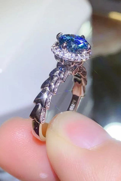 925 Sterling Silver 1 Carat Moissanite Cluster Ring - SHE BADDY© ONLINE WOMEN FASHION & CLOTHING STORE