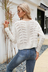 Open Front Cuffed Cropped Cardigan - SHE BADDY© ONLINE WOMEN FASHION & CLOTHING STORE