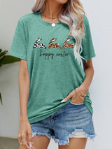 HOPPY EASTER Bunny Graphic Tee Shirt - SHE BADDY© ONLINE WOMEN FASHION & CLOTHING STORE