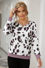 Animal Print Dropped Shoulder Top - SHE BADDY© ONLINE WOMEN FASHION & CLOTHING STORE