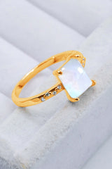 Square Moonstone Ring - SHE BADDY© ONLINE WOMEN FASHION & CLOTHING STORE