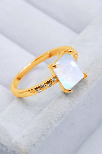 Square Moonstone Ring - SHE BADDY© ONLINE WOMEN FASHION & CLOTHING STORE