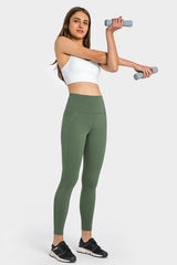 High Waist Ankle-Length Yoga Leggings with Pockets - SHE BADDY© ONLINE WOMEN FASHION & CLOTHING STORE