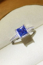 1 Carat Moissanite 925 Sterling Silver Square Ring - SHE BADDY© ONLINE WOMEN FASHION & CLOTHING STORE