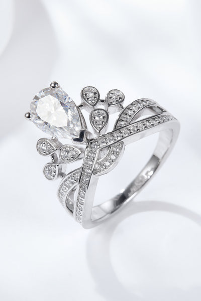 1.5 Carat Moissanite Crown-Shaped Ring - SHE BADDY© ONLINE WOMEN FASHION & CLOTHING STORE
