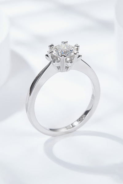 925 Sterling Silver Solitaire Moissanite Ring - SHE BADDY© ONLINE WOMEN FASHION & CLOTHING STORE