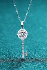 Moissanite Key Pendant Necklace - SHE BADDY© ONLINE WOMEN FASHION & CLOTHING STORE