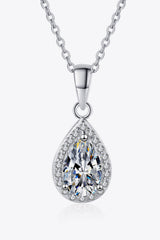 Moissanite Teardrop Pendant Necklace - SHE BADDY© ONLINE WOMEN FASHION & CLOTHING STORE