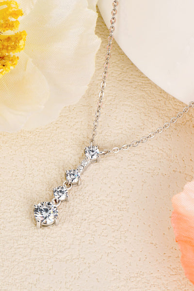Keep You There Multi-Moissanite Pendant Necklace - SHE BADDY© ONLINE WOMEN FASHION & CLOTHING STORE