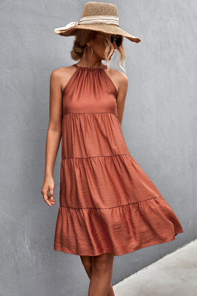 Grecian Tiered Sleeveless Dress - SHE BADDY© ONLINE WOMEN FASHION & CLOTHING STORE
