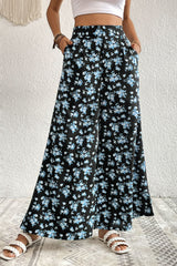 Floral Pocket Culottes - SHE BADDY© ONLINE WOMEN FASHION & CLOTHING STORE