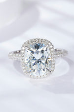 6 Carat Moissanite Halo Ring - SHE BADDY© ONLINE WOMEN FASHION & CLOTHING STORE
