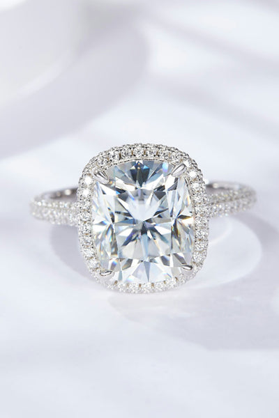 6 Carat Moissanite Halo Ring - SHE BADDY© ONLINE WOMEN FASHION & CLOTHING STORE