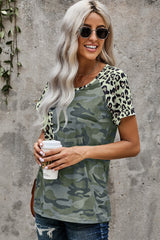 Leopard Pocket Camo T-Shirt - SHE BADDY© ONLINE WOMEN FASHION & CLOTHING STORE