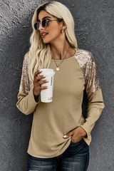 Sequin Shoulder Top - SHE BADDY© ONLINE WOMEN FASHION & CLOTHING STORE