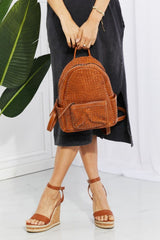 SHOMICO Certainly Chic Faux Leather Woven Backpack - SHE BADDY© ONLINE WOMEN FASHION & CLOTHING STORE