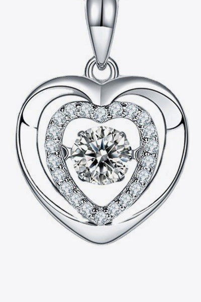 Moissanite Heart Pendant Necklace - SHE BADDY© ONLINE WOMEN FASHION & CLOTHING STORE