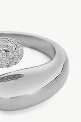 Crystal Polished Bypass Ring - SHE BADDY© ONLINE WOMEN FASHION & CLOTHING STORE