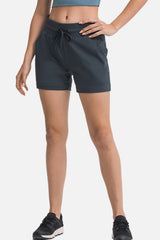 Waist Tie Active Shorts - SHE BADDY© ONLINE WOMEN FASHION & CLOTHING STORE