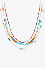 Multicolored Bead Necklace Three-Piece Set - SHE BADDY© ONLINE WOMEN FASHION & CLOTHING STORE