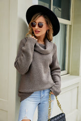 Cowl Neck Raglan Sleeve Sweater - SHE BADDY© ONLINE WOMEN FASHION & CLOTHING STORE