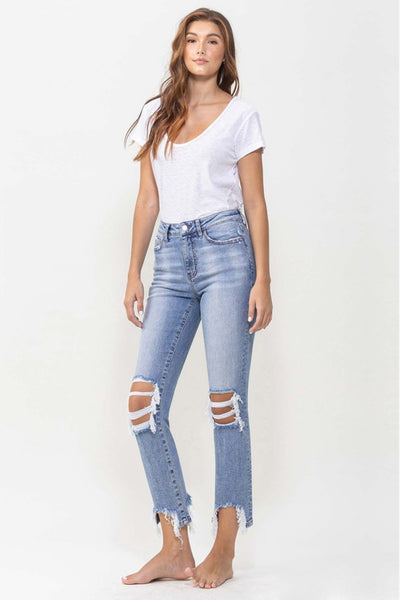 Lovervet Full Size Courtney Super High Rise Kick Flare Jeans - SHE BADDY© ONLINE WOMEN FASHION & CLOTHING STORE