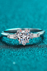 1.2 Carat Moissanite Heart Ring - SHE BADDY© ONLINE WOMEN FASHION & CLOTHING STORE