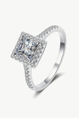 Sterling Silver Square Moissanite Ring - SHE BADDY© ONLINE WOMEN FASHION & CLOTHING STORE