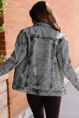 Acid Wash Distressed Denim Jacket - SHE BADDY© ONLINE WOMEN FASHION & CLOTHING STORE