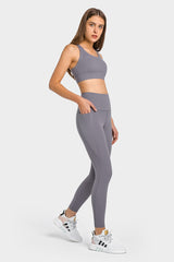 High Waist Ankle-Length Yoga Leggings with Pockets - SHE BADDY© ONLINE WOMEN FASHION & CLOTHING STORE