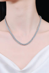 Moissanite Rhodium-Plated Necklace - SHE BADDY© ONLINE WOMEN FASHION & CLOTHING STORE