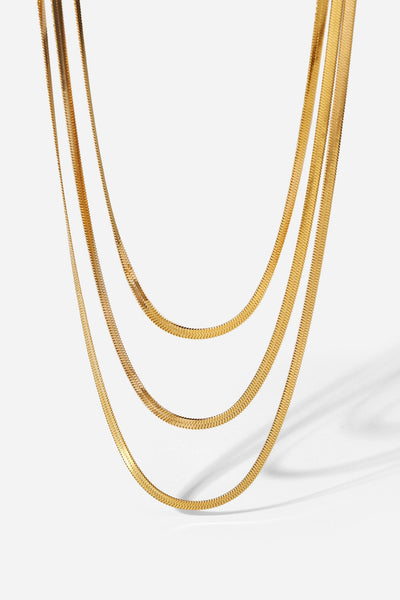 Triple-Layered Snake Chain Necklace - SHE BADDY© ONLINE WOMEN FASHION & CLOTHING STORE