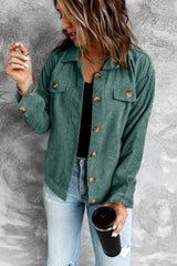 Corduroy Long Sleeve Jacket - SHE BADDY© ONLINE WOMEN FASHION & CLOTHING STORE