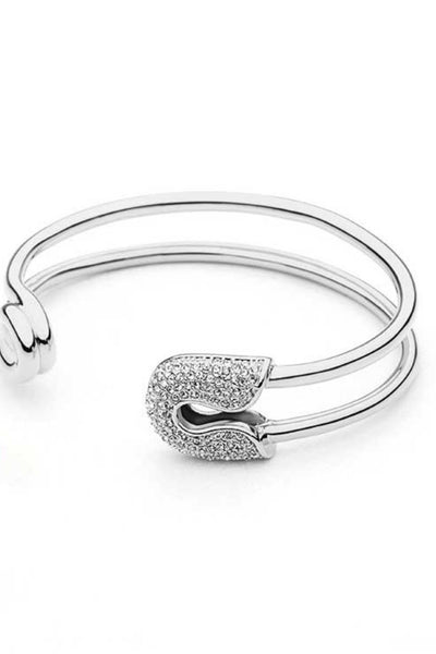 Rhinestone Double Hoop Bracelet - SHE BADDY© ONLINE WOMEN FASHION & CLOTHING STORE