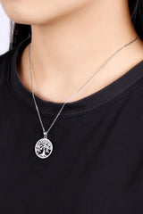 925 Sterling Silver Moissanite Tree Pendant Necklace - SHE BADDY© ONLINE WOMEN FASHION & CLOTHING STORE