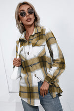 Plaid Button Up Flannel Shirt - SHE BADDY© ONLINE WOMEN FASHION & CLOTHING STORE