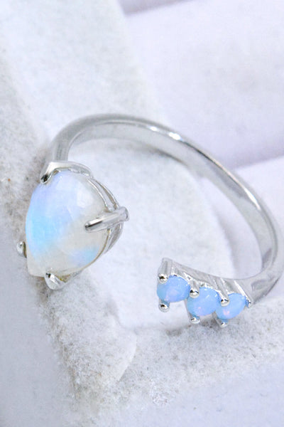 18K Rose Gold-Plated Moonstone Open Ring - SHE BADDY© ONLINE WOMEN FASHION & CLOTHING STORE