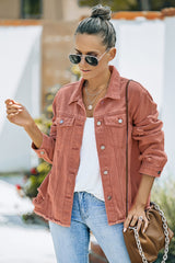 Distressed Raw Hem Denim Jacket - SHE BADDY© ONLINE WOMEN FASHION & CLOTHING STORE