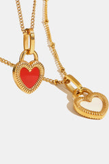 Stainless Steel Heart Pendant Necklace - SHE BADDY© ONLINE WOMEN FASHION & CLOTHING STORE